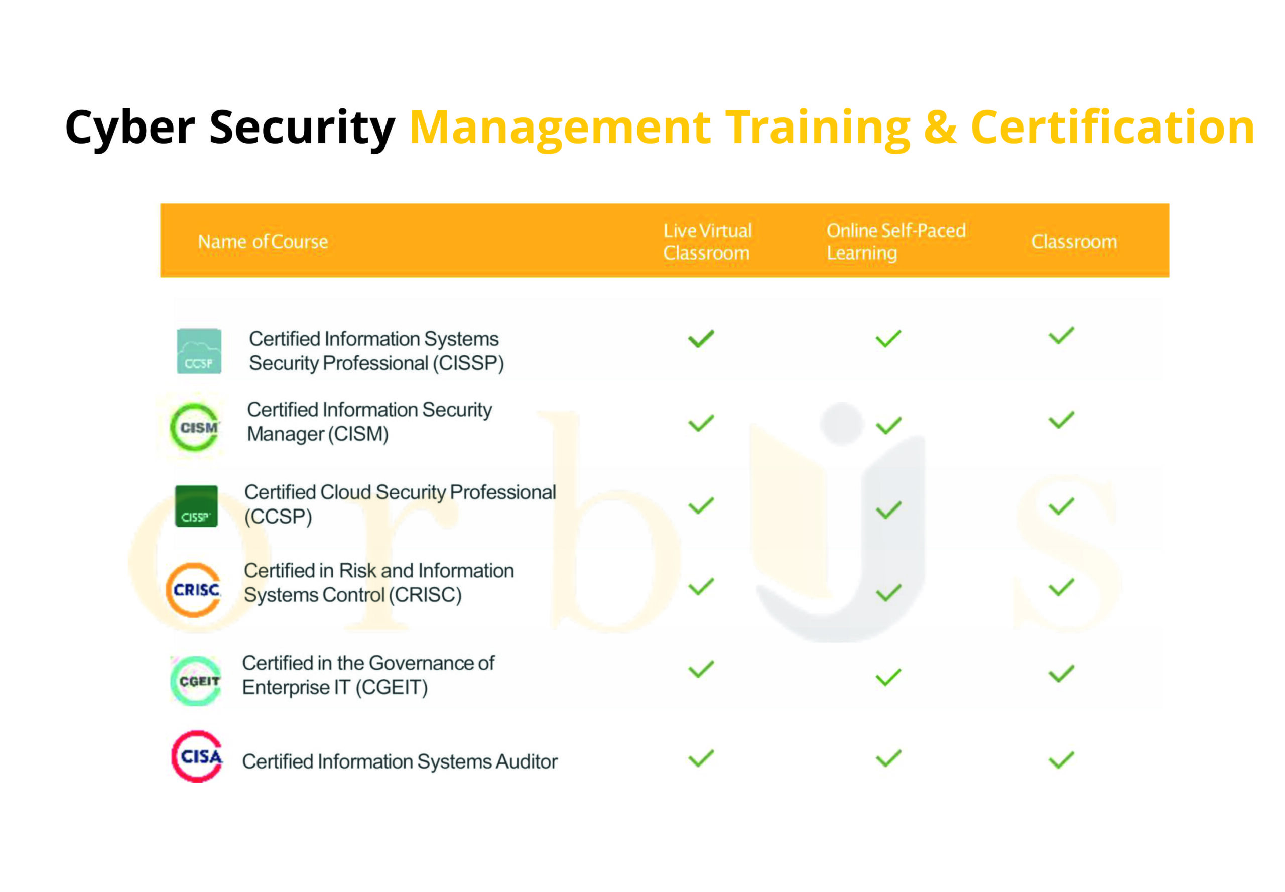Cyber Security Management Training & Certification